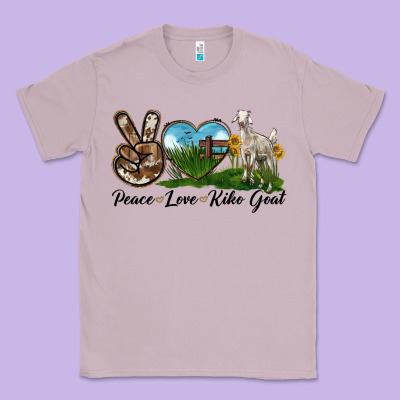 Peace Love Kiko Goat Classic Tee Designed By Lillyallendesigns