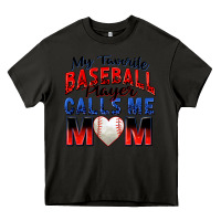 Asphalt my favorite baseball player calls me mom Heavy Core Tee - Zillion Design Studio