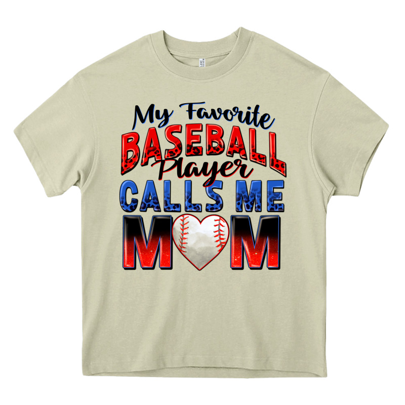My Favorite Baseball Player Calls Me Mom Heavy Core Tee by Zillion Design Studio | Teevron