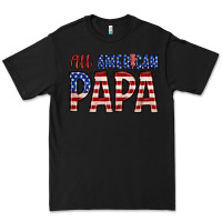 Black all American papa Premium Tee - Zillion Design Studio