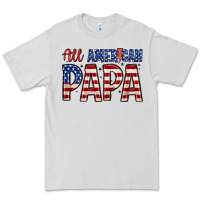 Dove Grey all American papa Premium Tee - Zillion Design Studio