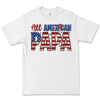 White all American papa Premium Tee - Zillion Design Studio