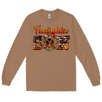 Toasted Coconut American Flag Firefighter Son Long Sleeve Tee - LillyAllenDesigns
