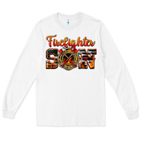 White American Flag Firefighter Son Long Sleeve Tee - LillyAllenDesigns
