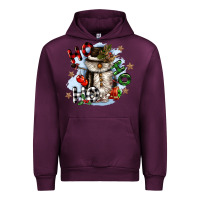 Mauve Wine ho ho ho snowman gnome Urban Hoodie - CowGirlArtShop