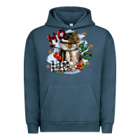 Pigment Midnight Navy ho ho ho snowman gnome Urban Hoodie - CowGirlArtShop
