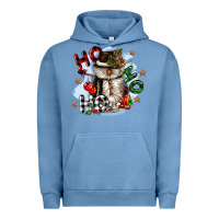 Pigment Pebble Blue ho ho ho snowman gnome Urban Hoodie - CowGirlArtShop
