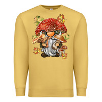 Antique Gold mushroom gnome Premium Sweatshirt - BarkalooDesign