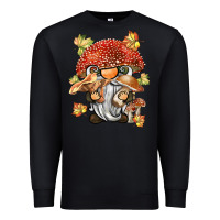 Black mushroom gnome Premium Sweatshirt - BarkalooDesign