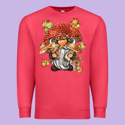 Mushroom Gnome Premium Sweatshirt Designed By Barkaloodesign