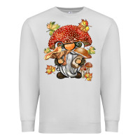 Dove Grey mushroom gnome Premium Sweatshirt - BarkalooDesign
