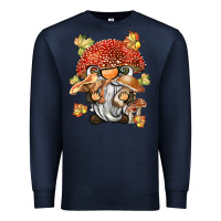 Navy mushroom gnome Premium Sweatshirt - BarkalooDesign