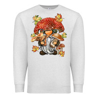 Oatmeal Heather mushroom gnome Premium Sweatshirt - BarkalooDesign