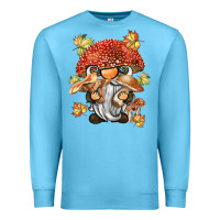 Ocean Blue mushroom gnome Premium Sweatshirt - BarkalooDesign