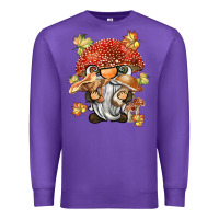 Purple mushroom gnome Premium Sweatshirt - BarkalooDesign