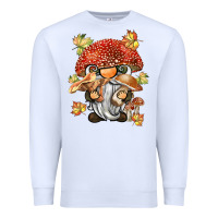 White mushroom gnome Premium Sweatshirt - BarkalooDesign