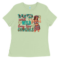 Matcha wanted and wild long live cowgirls Ladies Tee - texasbilliewilder