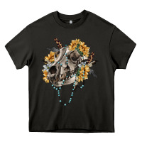 Asphalt Boho wolf skull Heavy Core Tee - RanaPortraitStore