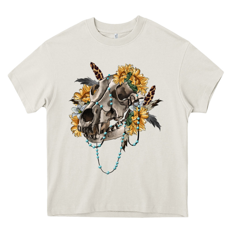 Boho Wolf Skull Heavy Core Tee by RanaPortraitStore | Teevron