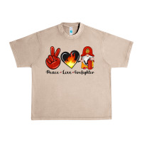 French Oak peace love firefighter Urban Heavy Tee - Artiststas