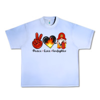 Grape Ice peace love firefighter Urban Heavy Tee - Artiststas