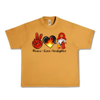 Peanut Butter peace love firefighter Urban Heavy Tee - Artiststas
