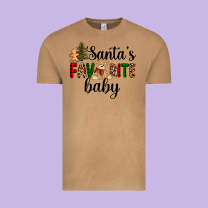Santa's Favorite Baby Vintage Tee Designed By Adodesignshop