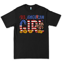 Black all american girl Premium Tee - Zillion Design Studio