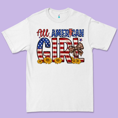 All American Girl Premium Tee Designed By Zillion Design Studio