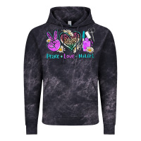 Cloud Black peace love nail art Vintage Hoodie - AdoDesignShop