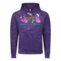Cloud Purple peace love nail art Vintage Hoodie - AdoDesignShop