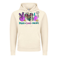 Vintage Artic peace love nail art Vintage Hoodie - AdoDesignShop