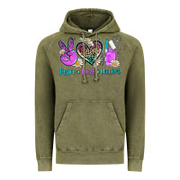 Vintage Olive peace love nail art Vintage Hoodie - AdoDesignShop