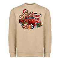 Mushroom christmas tree cake with farm track and santa ado Heavyweight Sweatshirt - AdoDesignShop