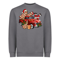 Storm christmas tree cake with farm track and santa ado Heavyweight Sweatshirt - AdoDesignShop