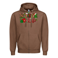 Chestnut nurse life christmas Zipper Hoodie - NancyCooperArtShop