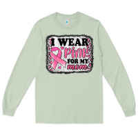 Matcha i wear pink for my mom breast cancer awareness Long Sleeve Tee - Jasminsmagicworld