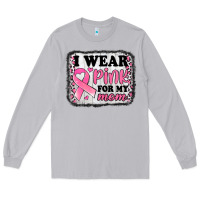 Moon Dust i wear pink for my mom breast cancer awareness Long Sleeve Tee - Jasminsmagicworld