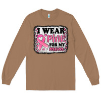 Toasted Coconut i wear pink for my mom breast cancer awareness Long Sleeve Tee - Jasminsmagicworld