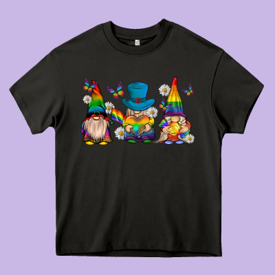Pride Gnomies Heavy Core Tee Designed By Texasbilliewilder