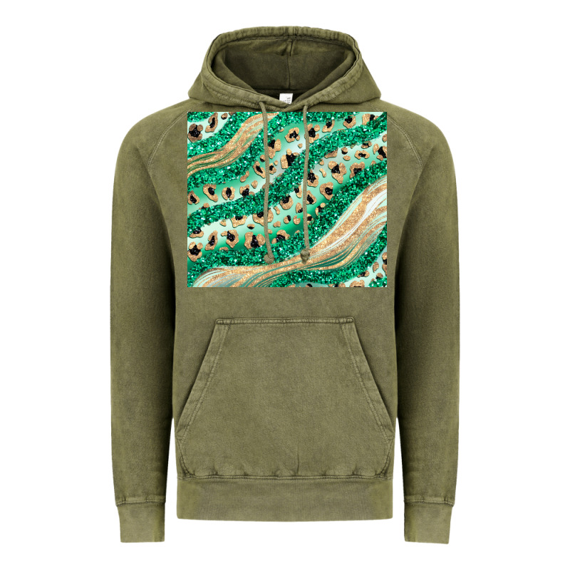 Green Glitter Vintage Hoodie by JahusDesignShop | Teevron