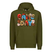 Army Green game day baseball Premium Hoodie - JahusDesignShop