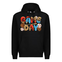 Black game day baseball Premium Hoodie - JahusDesignShop