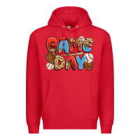 Red game day baseball Premium Hoodie - JahusDesignShop