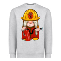 Heather Grey firefighter gnomes Heavyweight Sweatshirt - Artiststas