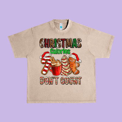 Christmas Calories Dont Count With  Christmas Tree Cake And Cookies Ad Urban Heavy Tee Designed By Adodesignshop