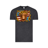 Vintage Black 4th of july shaggy cow Vintage Tee - Jasminsmagicworld