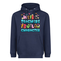 Navy weird teachers build character Heavyweight Hoodie - Artiststas