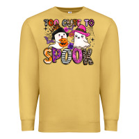 Antique Gold too cute to spook Premium Sweatshirt - BarkalooDesign