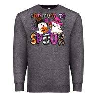Charcoal Heather too cute to spook Premium Sweatshirt - BarkalooDesign